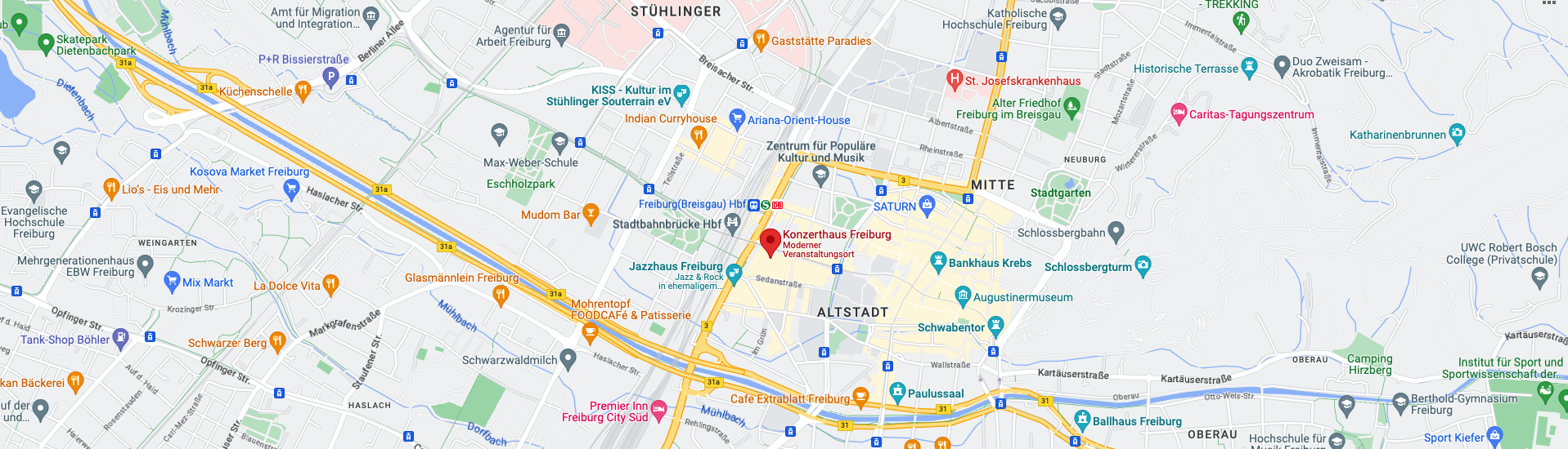 Karte Kongress Konzerthaus Freiburg